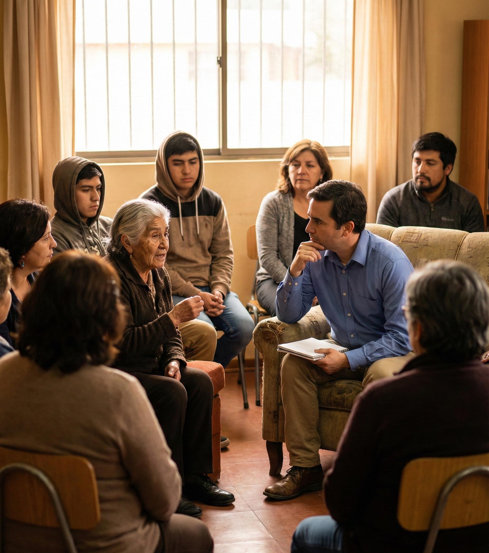 Círculo de diagnóstico participativo valorando la voz y experiencia de la comunidad